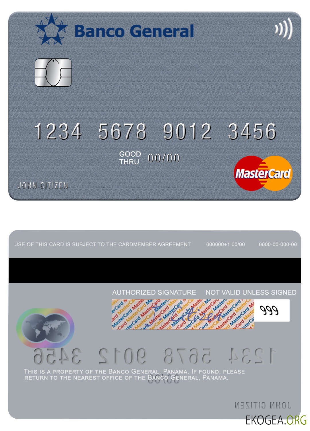 Carte Mastercard Panama Banco General